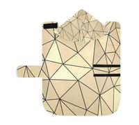 Poeticcity Soft Pet Towel Coat for Dogs Cats, Bath Robe Absorbent Bathrobewith Hood Adjustable Collar & Belly Strap, S Vintage Polygonal Mosaic Multicolor Geometric Purple Pink Blue