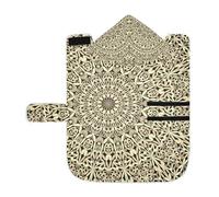 Poeticcity Soft Pet Towel Coat for Dogs Cats, Bath Robe Absorbent Bathrobewith Hood Adjustable Collar & Belly Strap, S Vintage Kaleidoscope Mandala Floral Flower Tribal Ethnic Motifs