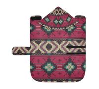 Poeticcity Soft Pet Towel Coat for Dogs Cats, Bath Robe Absorbent Bathrobewith Hood Adjustable Collar & Belly Strap, S Vintage Ethnic Native Southwest American, Tribal Aztec Textiles
