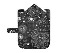 Poeticcity Soft Pet Towel Coat for Dogs Cats, Bath Robe Absorbent Bathrobewith Hood Adjustable Collar & Belly Strap, S Black Space Galaxy Zodiac Stars Sun Moon Cloud Planets