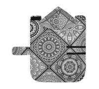 Poeticcity Soft Pet Towel Coat for Dogs Cats, Bath Robe Absorbent Bathrobewith Hood Adjustable Collar & Belly Strap, S Motifs Tribal Mandala Floral Flower Style