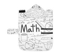 Poeticcity Soft Pet Towel Coat for Dogs Cats, Bath Robe Absorbent Bathrobewith Hood Adjustable Collar & Belly Strap, M Mathematical Math Formula Equation Graffiti Handwriting Icon