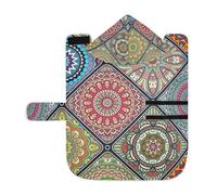Poeticcity Soft Pet Towel Coat for Dogs Cats, Bath Robe Absorbent Bathrobewith Hood Adjustable Collar & Belly Strap, S Motifs Tribal Mandala Floral Flower
