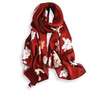 PoeticEHome 100% Mulberry Silk Long Scarf - Women's Oversized Oblong Shawl Wrap for Head, Neck, and Hair, Elegant Gift Packaging