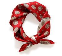 PoeticEHome 100% Mulberry Silk Neck Scarf 21"x21" Small Square Scarfs for Women Gift Packed, G1 - Red Passion, 21"x21" (53x53cm)