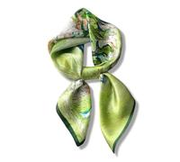 PoeticEHome 100% Pure Mulberry Silk Neck Scarf 27"x27" Women Square Neckerchief Headscarf Gift Packed