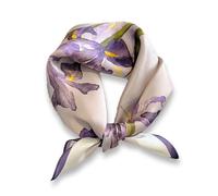 PoeticEHome 100% Pure Mulberry Silk Neck Scarf 27"x27" Women Square Neckerchief Headscarf Gift Packed