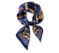 PoeticEHome 100% Pure Mulberry Silk Neck Scarf 27"x27" Women Square Neckerchief Headscarf Gift Packed