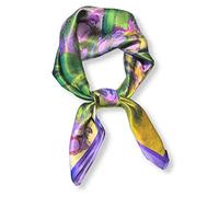 PoeticEHome 100% Pure Mulberry Silk Neck Scarf 27"x27" Women Square Neckerchief Headscarf Gift Packed
