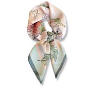 PoeticEHome 100% Pure Mulberry Silk Neck Scarf 27"x27" Women Square Neckerchief Headscarf Gift Packed