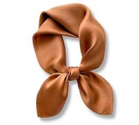 PoeticEHome 100% Pure Mulberry Silk Square Scarf 66x66 cm - Solid Colour Lightweight Hair Head Neck Scarf For Women, Gift Wrapped