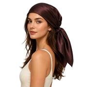 PoeticEHome 6A Grade Mulberry Silk Square Head Scarf 90x90cm - Solid Colour Anti-Frizz Sleeping Hair Wrap, Protective Hair Bandana, Gift Boxed
