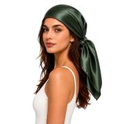 PoeticEHome 6A Grade Mulberry Silk Square Head Scarf 90x90cm - Solid Colour Anti-Frizz Sleeping Hair Wrap, Protective Hair Bandana, Gift Boxed