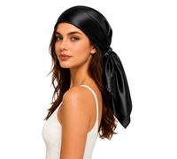 PoeticEHome 6A Grade Mulberry Silk Square Head Scarf 90x90cm - Solid Colour Anti-Frizz Sleeping Hair Wrap, Protective Hair Bandana, Gift Boxed