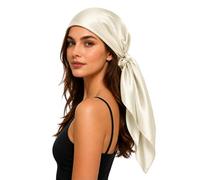 PoeticEHome 6A Grade Mulberry Silk Square Head Scarf 90x90cm - Solid Colour Anti-Frizz Sleeping Hair Wrap, Protective Hair Bandana, Gift Boxed