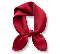 PoeticEHome Solid Colour 100% Pure Mulberry Silk Scarf - Lightweight 27 Inch Square Plain Scarf for Women, Gift Wrapped