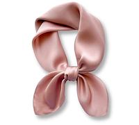 PoeticEHome Solid Colour 100% Pure Mulberry Silk Scarf - Lightweight 27 Inch Square Plain Scarf for Women, Gift Wrapped