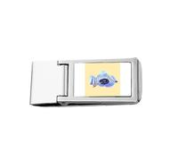Poetry Antiquities Calligraphy China Slim Money Clip Stainless Holder Pocket Wallet