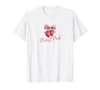 Poetry in Pink Strawberries Value Graphic T-Shirt, Men, White, L