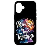 Poetry Is My Therapy Artistic Quote Case for iPhone 16