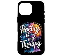 Poetry Is My Therapy Artistic Quote Case for iPhone 16 Pro Max