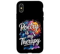 Poetry Is My Therapy Artistic Quote Case for iPhone X/XS