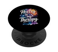 Poetry Is My Therapy Artistic Quote PopSockets Adhesive PopGrip