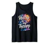 Poetry is My Therapy Artistic Quote Tank Top
