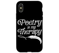 Poetry Is My Therapy Poet Writer Mental Health Case for iPhone X/XS