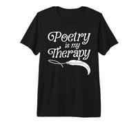 Poetry is My Therapy Poet Writer Mental Health Premium T-Shirt