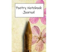 Poetry Journal Notebook. Portable, Small: A great book to write poetry in with spaces for poems and notes. The Perfect gift for a poet