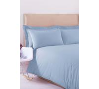 Poetry Plain Dyed Duvet Cover Set Martex Blue Double