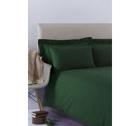 Poetry Plain Dyed Duvet Cover Set Martex Bottle Green Double