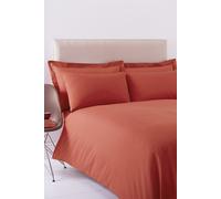 Poetry Plain Dyed Duvet Cover Set Martex Terracotta Single
