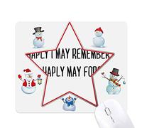 Poetry Quote Haply I May Remember Christmas Snowman Family Star Mouse Pad