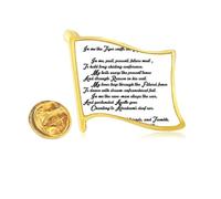 Poetry Quote Tiger Sniff The Rose Golden Metal Flag Lapel Pin Badge