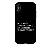 Poetry Speaks From the Heart for Verse and Style Lovers Case for iPhone X/XS