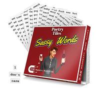 Poetry Tiles Word Magnets - Sassy Words Fridge Magnet Set - 536 Sarcastic, Judgmental, Shady Magnetic Words Kit for Refrigerator Poems and Stories - Funny Fridge Magnets for Adults with Spunk
