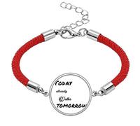 Poetry Today Already Walk Tomorrow Lucky Red String Bracelet Rope Bracelet Handmade