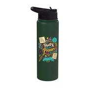 Poetry Under Pressure Creative Art Stainless Steel Insulated Water Bottle