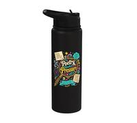 Poetry Under Pressure Creative Art Stainless Steel Insulated Water Bottle