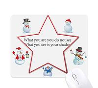 Poetry What You See Is Shadow Christmas Snowman Family Star Mouse Pad