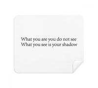 Poetry What You See Is Shadow Phone Screen Cleaner Glasses Cleaning Cloth 2pcs Suede Fabric