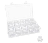 PoetryDraw 15Pcs Pumpkin Bottles Diamond Art Painting Containers Multi Purpose Portable Plastic Case Box with Stickers & Compartments Arts Crafts Storage Bottle for Hardware Rhinestone (15pcs)