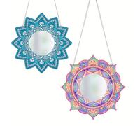 POETRYDRAW 2D Flat DIY Flowers Hanging Mirror Diamond Art Kits Wall Door Decoration