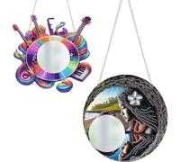 POETRYDRAW 2D Flat DIY Guitar Goddess Hanging Mirror Diamond Art Kits Wall Door Decoration