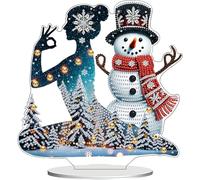 POETRYDRAW 2D Flat Print Yoga Woman DIY Desktop Diamond Art Kits Bedroom Table Decoration