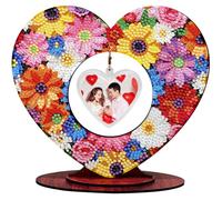 POETRYDRAW 2D Flatt DIY Wooden Flowers Desktop Diamond Art Ornament Kits Home Decor