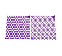 PoetryDraw 2Pcs Diamond Painting Ruler Plastic Diamond Mesh Dot Drill Alignment Art Tool with Blank Grids for Full & Partial Drills DIY Crafts Projects (Violet Purple)