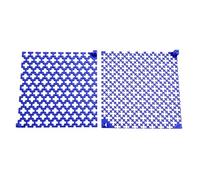 PoetryDraw 2Pcs Diamond Painting Ruler Plastic Diamond Mesh Dot Drill Alignment Art Tool with Blank Grids for Full & Partial Drills DIY Crafts Projects (Royal Blue)